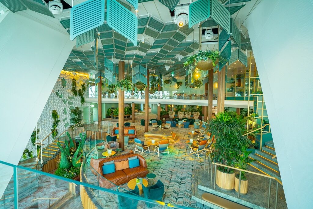 Lush interior of Eden on Celebrity