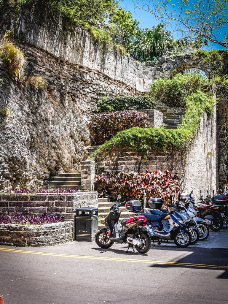 Mopeds parked in Bermuda