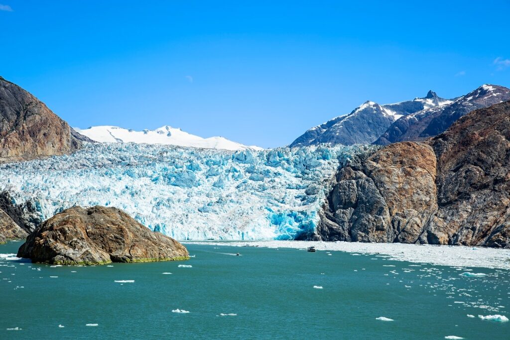 View of South Sawyer Glacier along Tracy Arm Fjord
