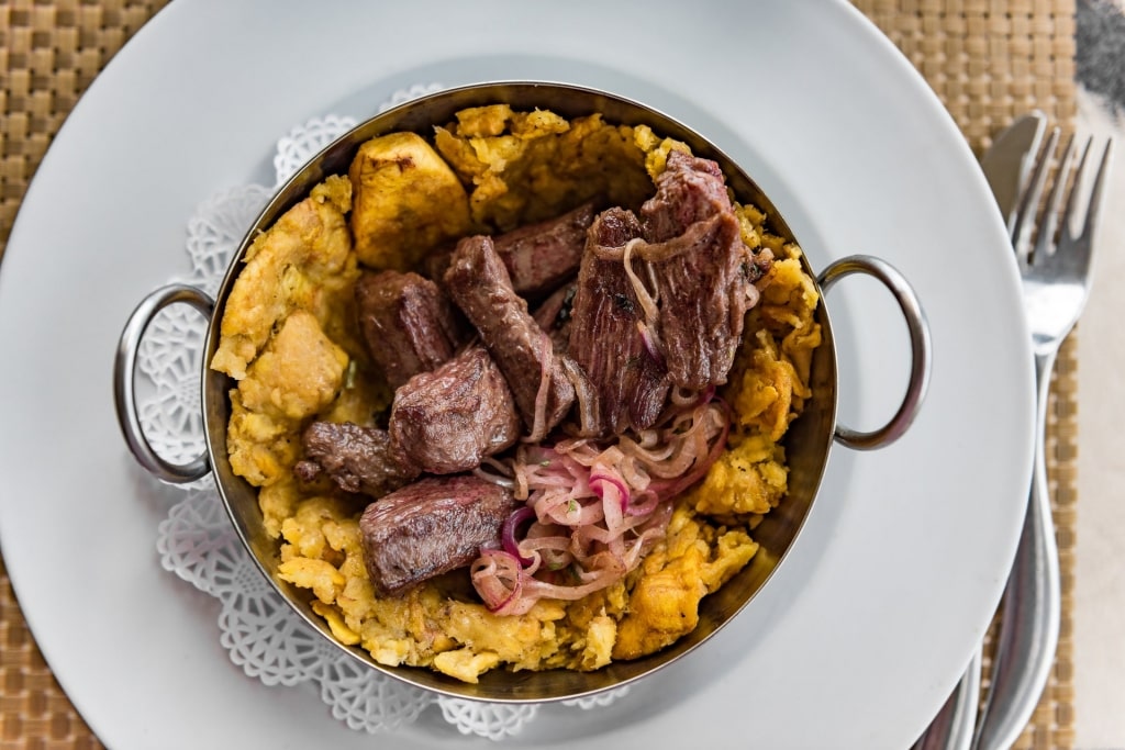 Plate of Puerto Rican classic mofongo