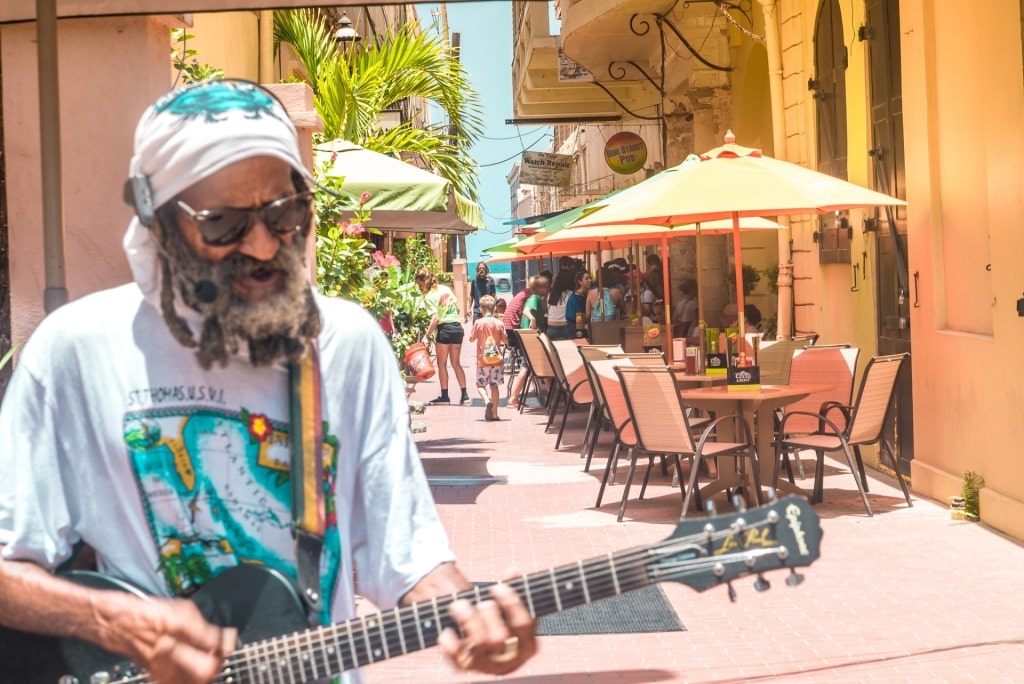 Street view of Charlotte Amalie, St. Thomas