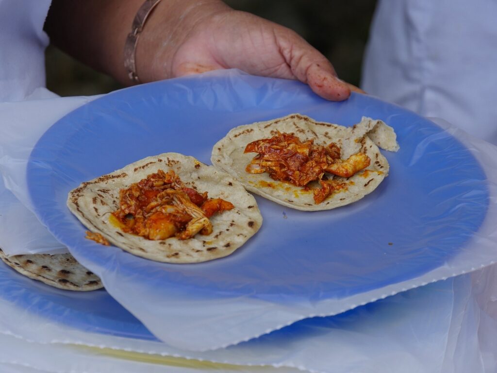 Handmade tortillas on a plate