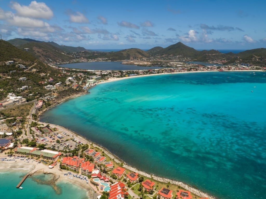 Aerial view of St Maarten