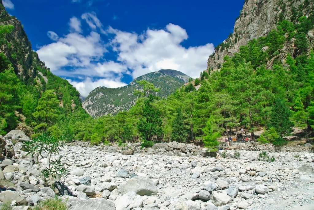 View while hiking in the White Mountains in Crete, Greece