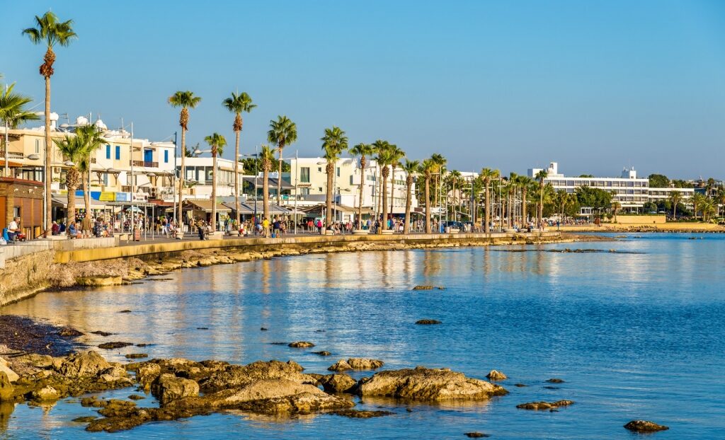 Waterfront view of Paphos, Cyprus
