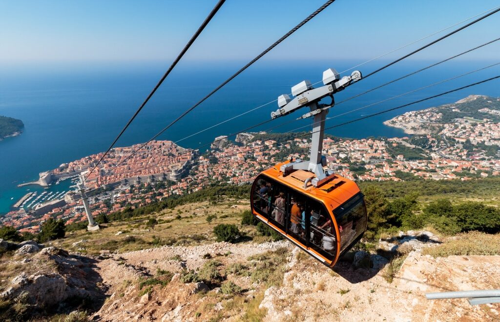 View from the cable car in Dubrovnik, Croatia