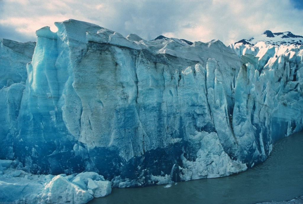 Closeup view of Mendenhall Glacier