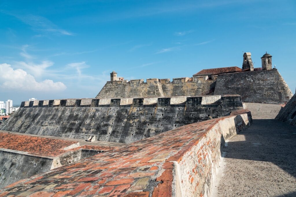 Historical walls of Castillo de San Felipe de Barajas, Cartagena