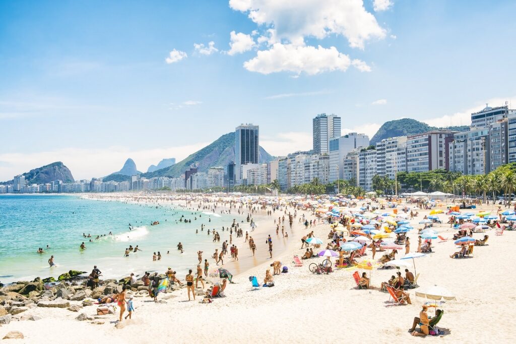Copacabana Beach, one of the best places to visit in South America