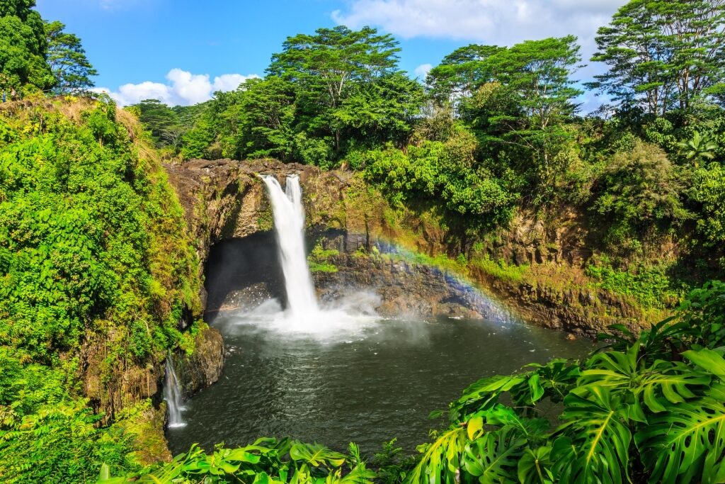 Beautiful Rainbow Falls of Hilo, Hawaii