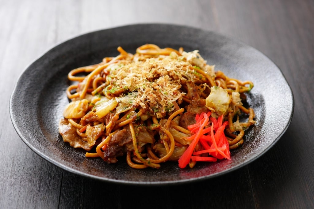 A plate of Fujinomiya Yakisoba