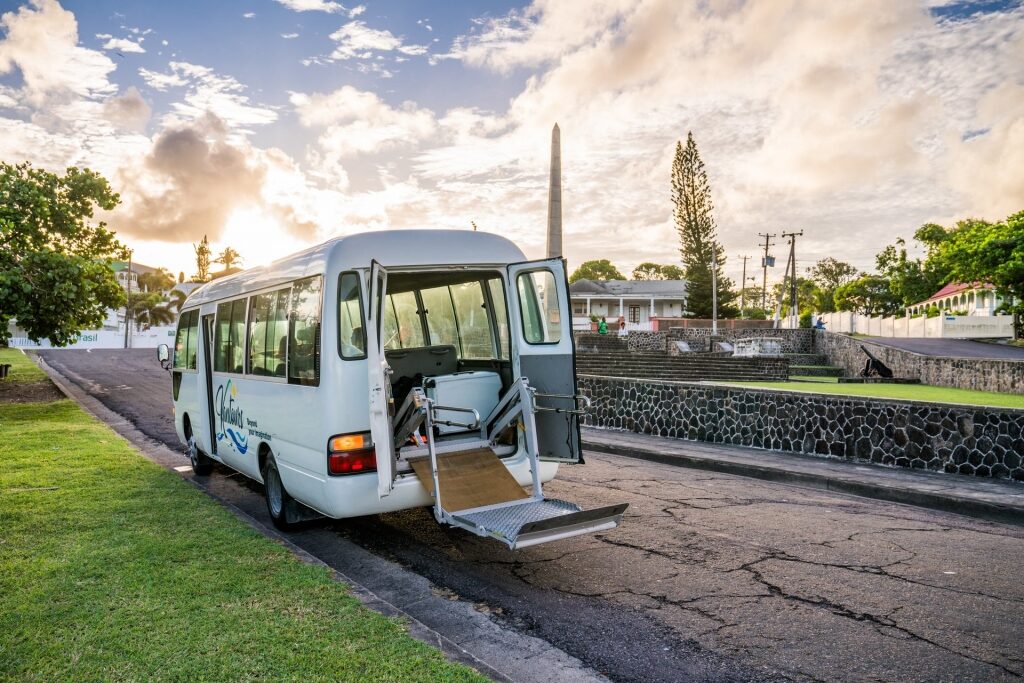 handicap-friendly bus in St. Kitts
