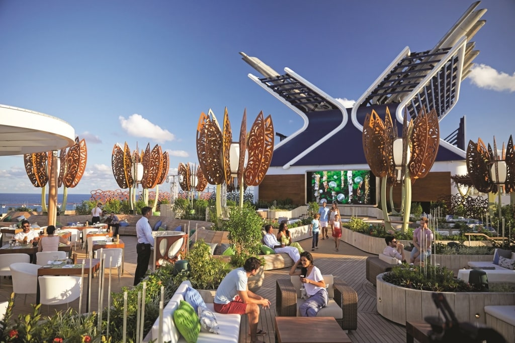 View of Celebrity Edge Rooftop garden