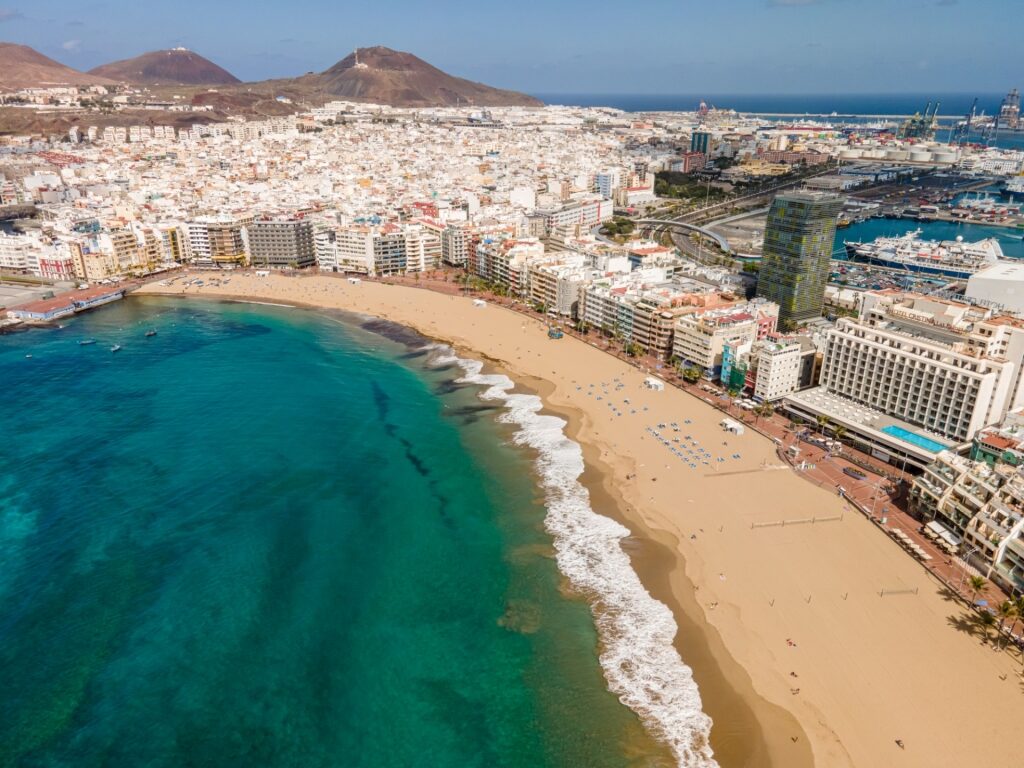 Aerial view of Las Palmas in Gran Canaria, Canary Islands