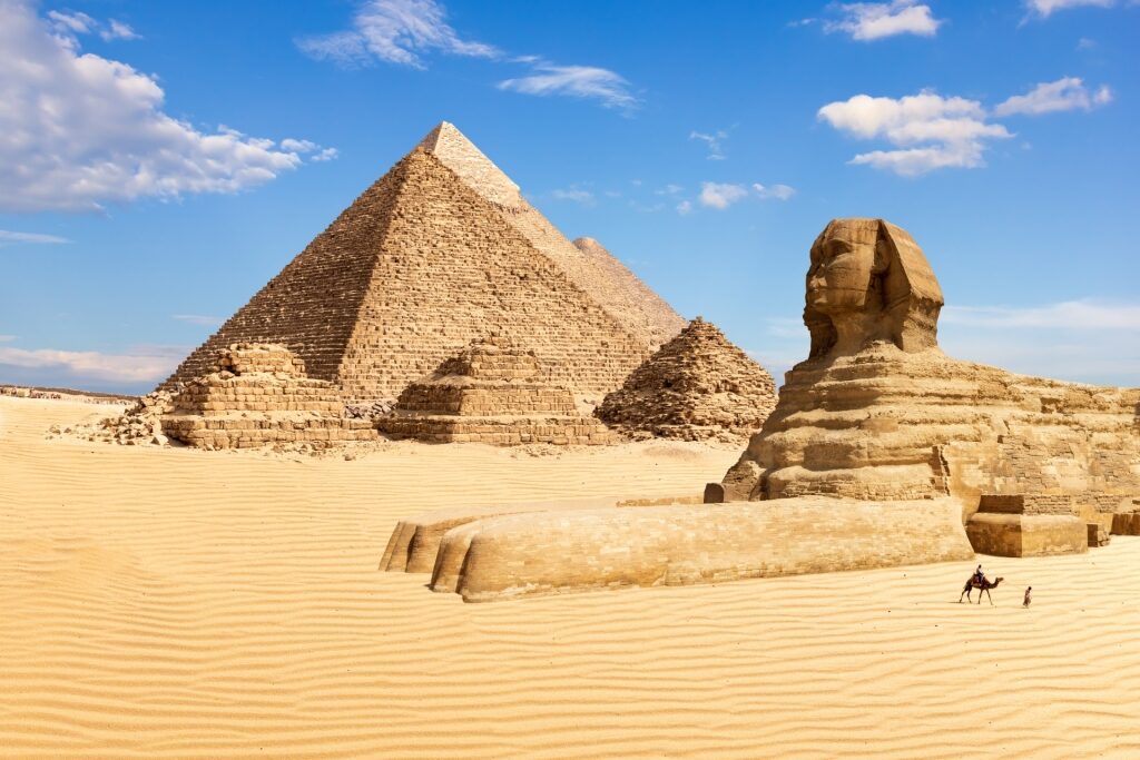 Landscape of Pyramids & Sphinx of Giza, Egypt