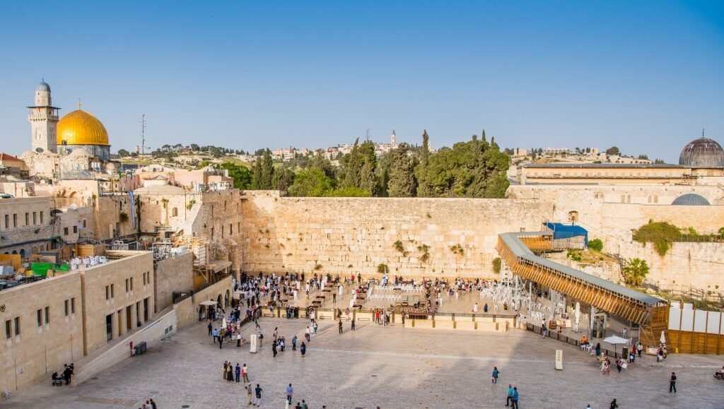 Historic site of the Wailing Wall in Jerusalem, Israel