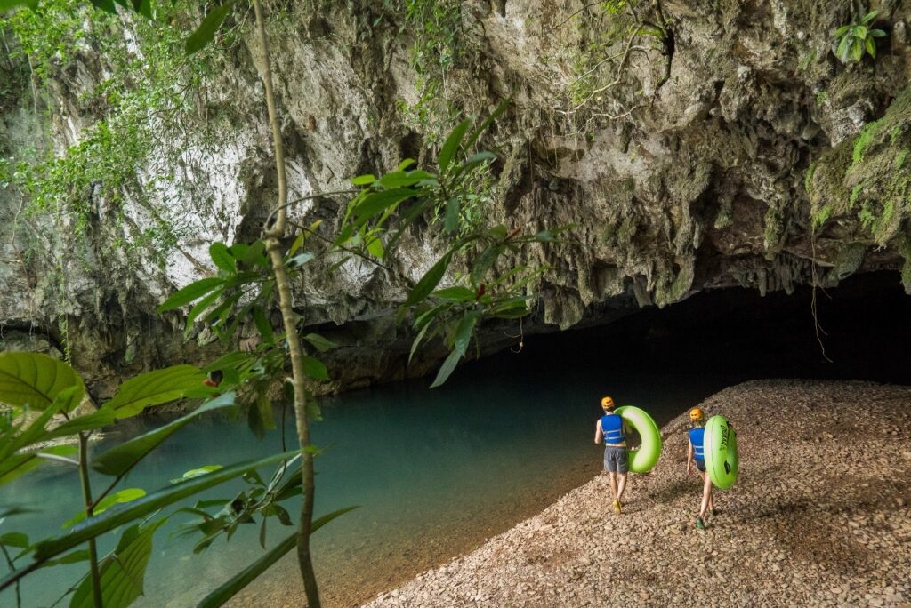Couple in Crystal Caves, Belize
