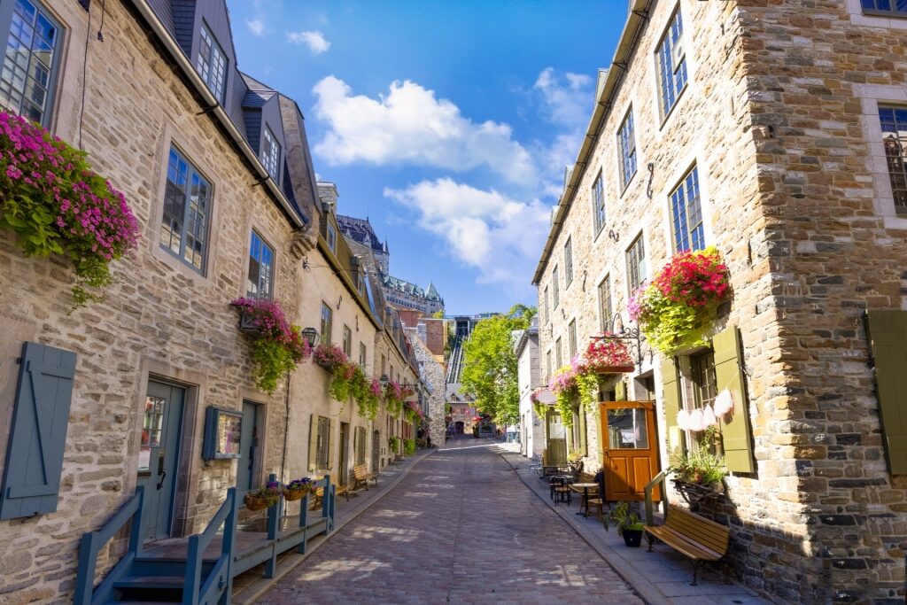 Street view of Rue du Petit-Champlain, Quebec City