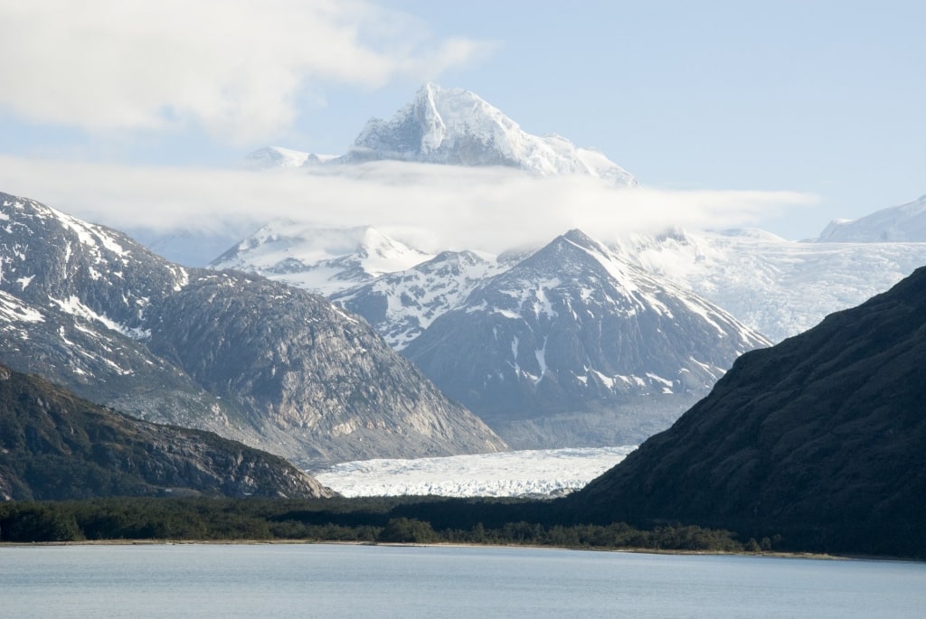 Scenic fjords along Glacier Alley, Patagonia