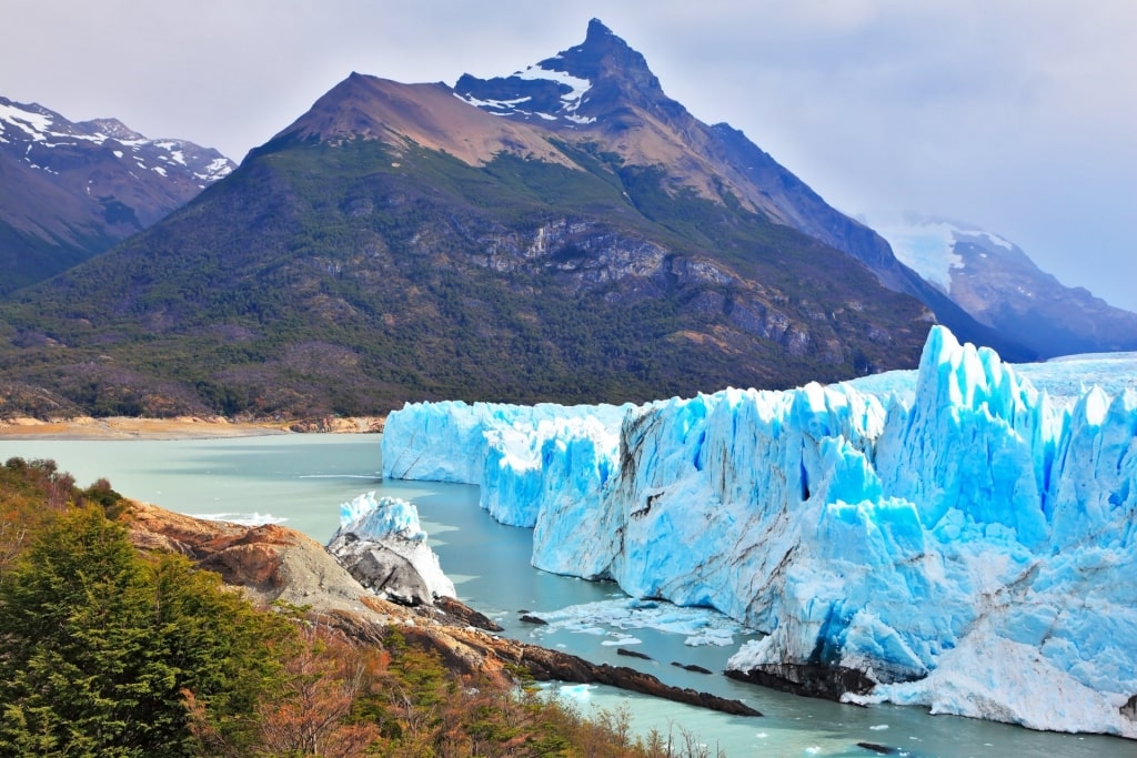 Mountain view with Perito Moreno glacier