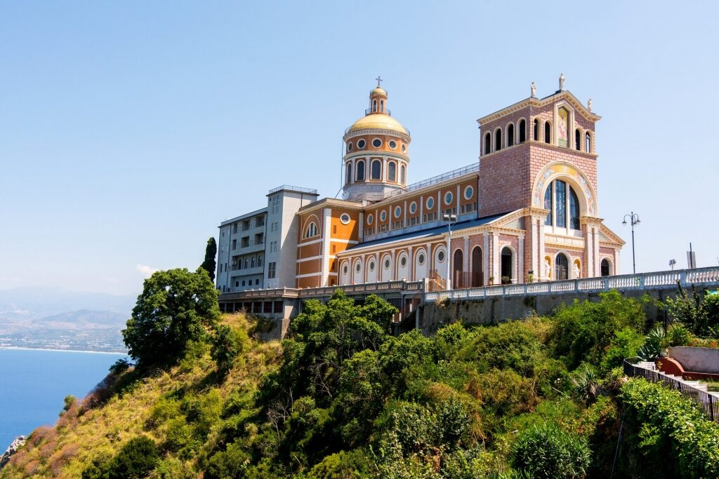 Sanctuary of the Black Madonna on a cliff
