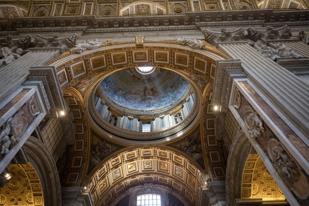 Details inside St Peter's Basilica