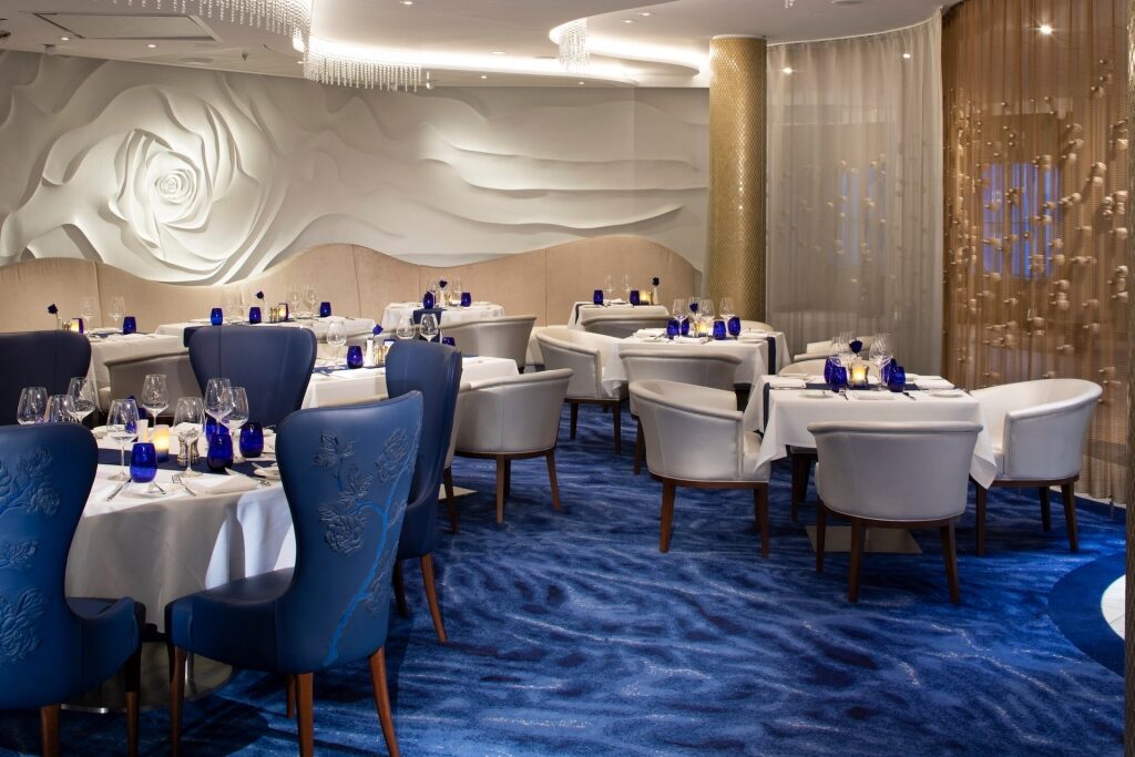 Interior of Blu restaurant on Celebrity