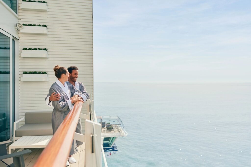 Couple relaxing on Celebrity Cruises Villa