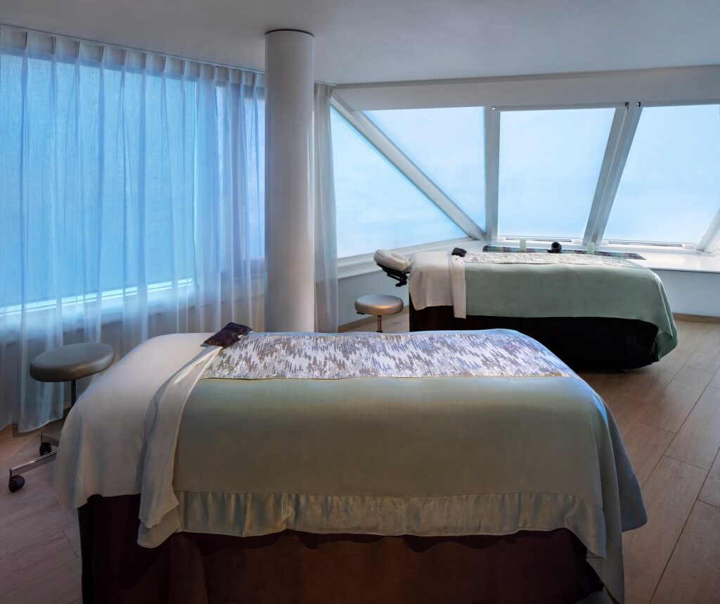 Interior of massage spa on a cruise