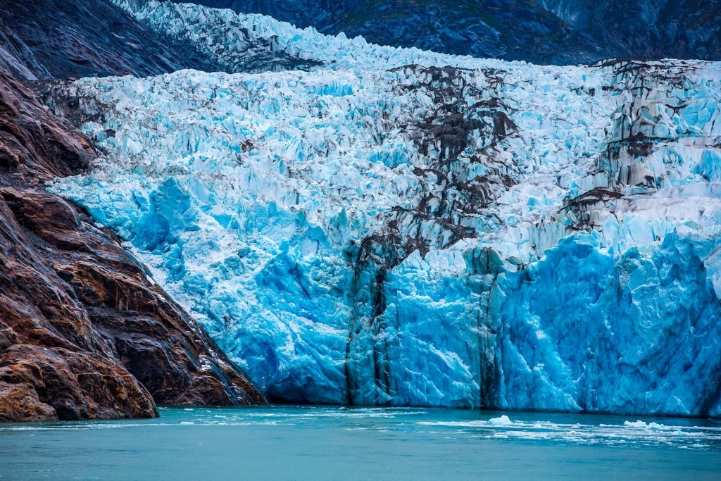 Glacier along the shoreline