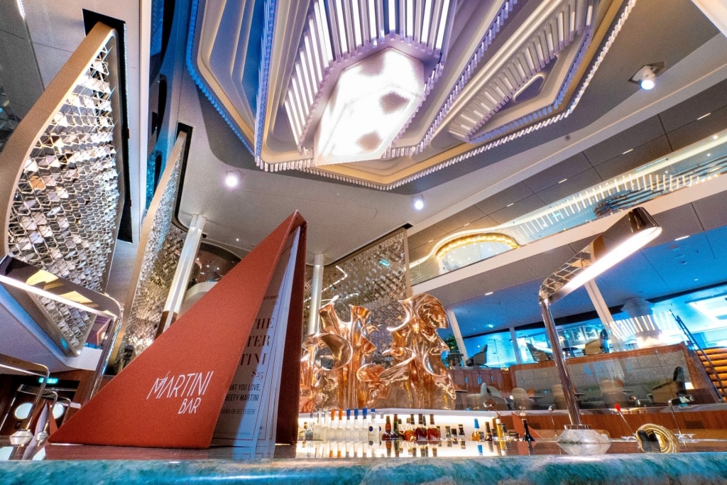 Beautiful interior of the Martini Bar, Celebrity Beyond