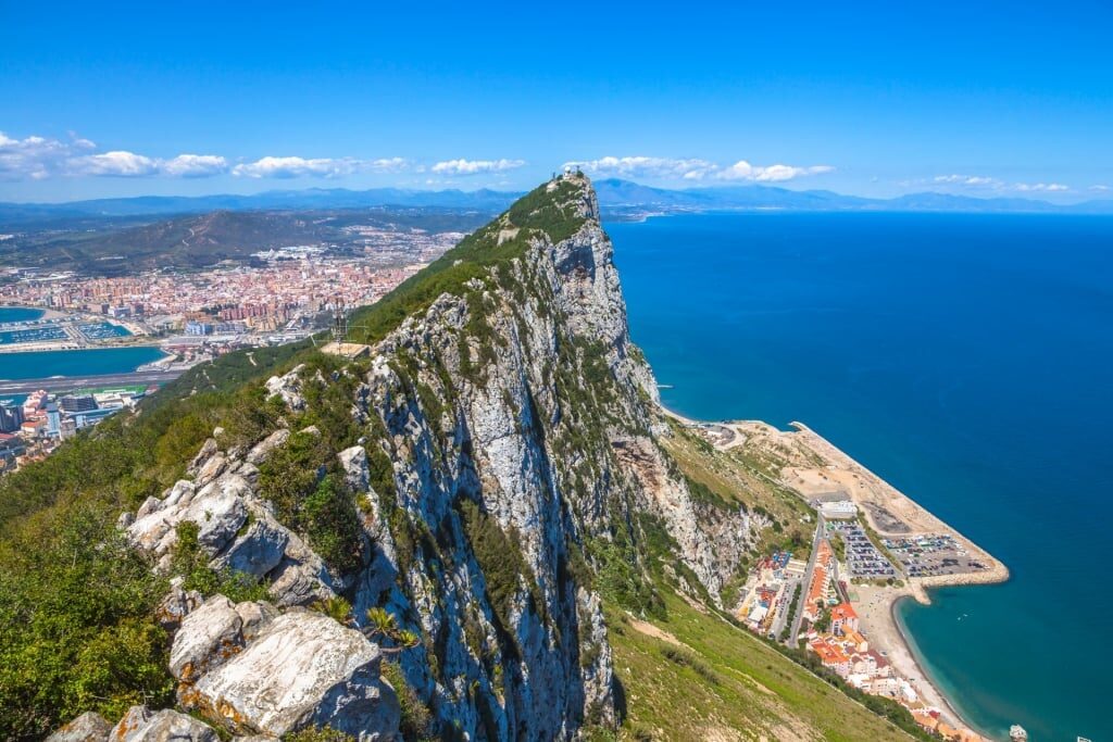 View of the Upper Rock in Gibraltar