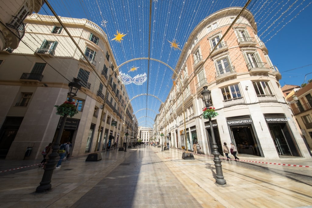 Street view of Old Town Malaga, Spain