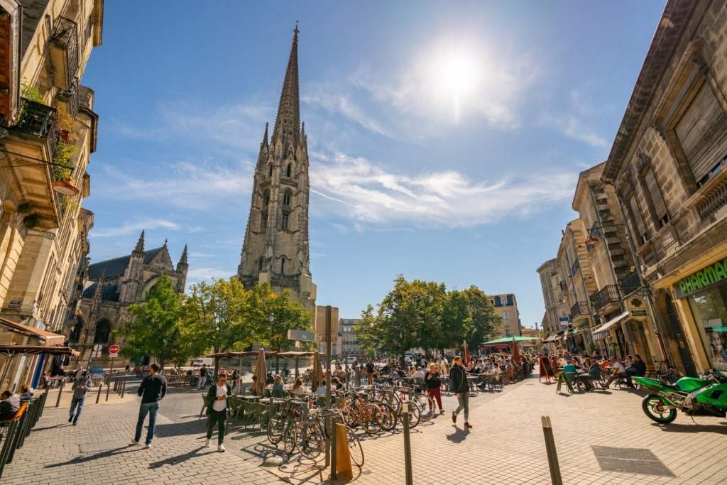 Street view of Bordeaux, France