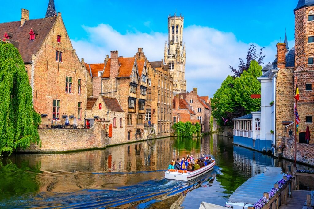 Boat ride in Bruges canal