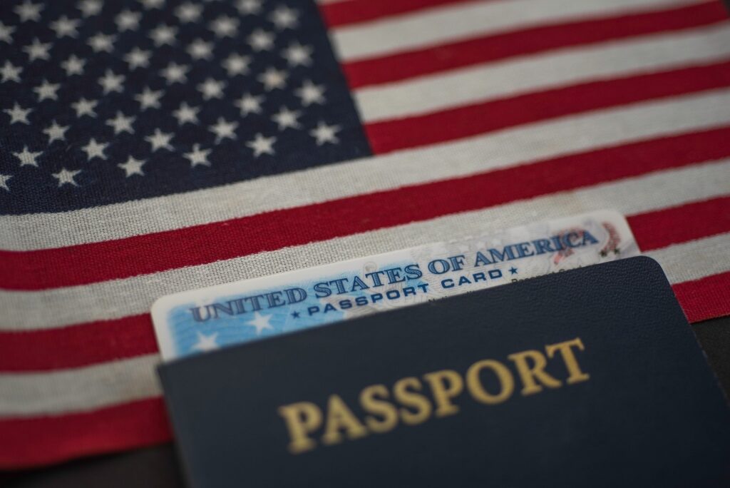 USA Passport and Passport Card on a table
