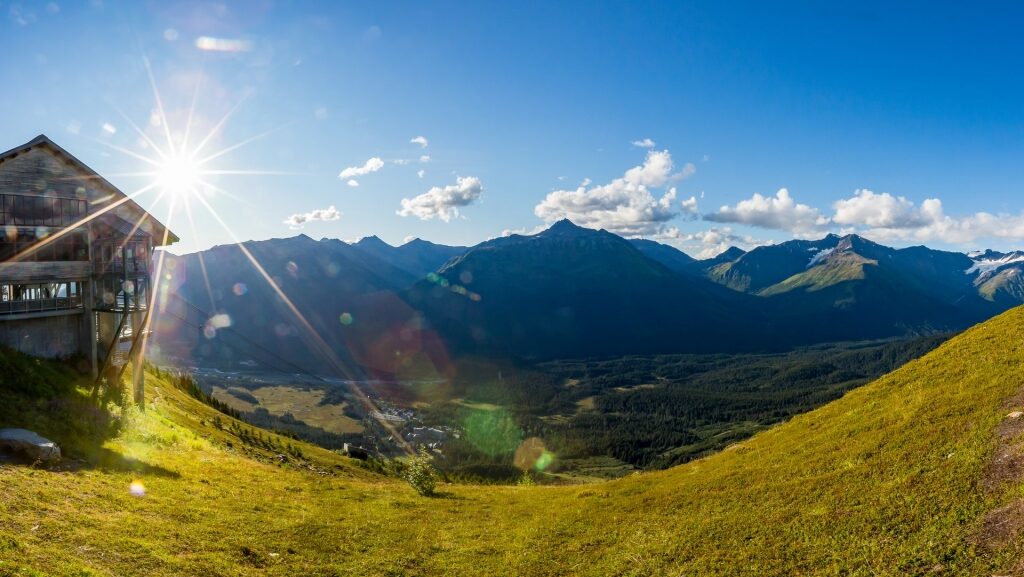 Beautiful landscape of Alaska on a sunny day