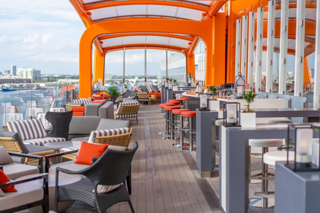 Spacious Magic Carpet restaurant on Celebrity Edge