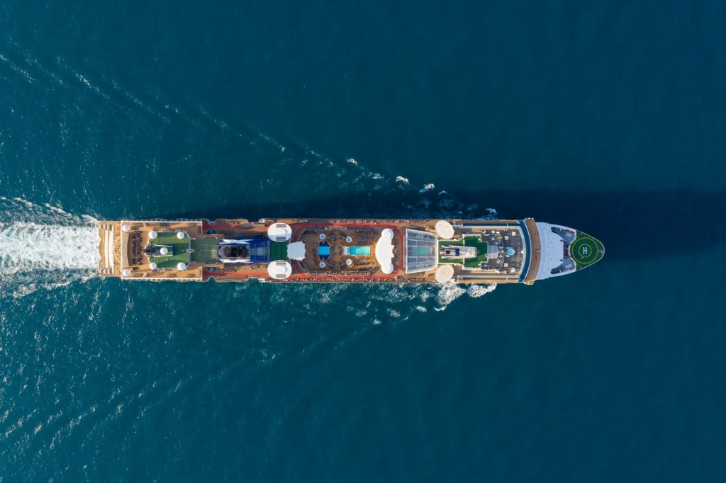 Aerial view of Celebrity Millennium