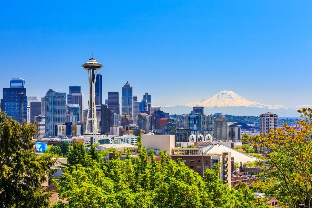 Skyline of Seattle, Washington including Space Needle