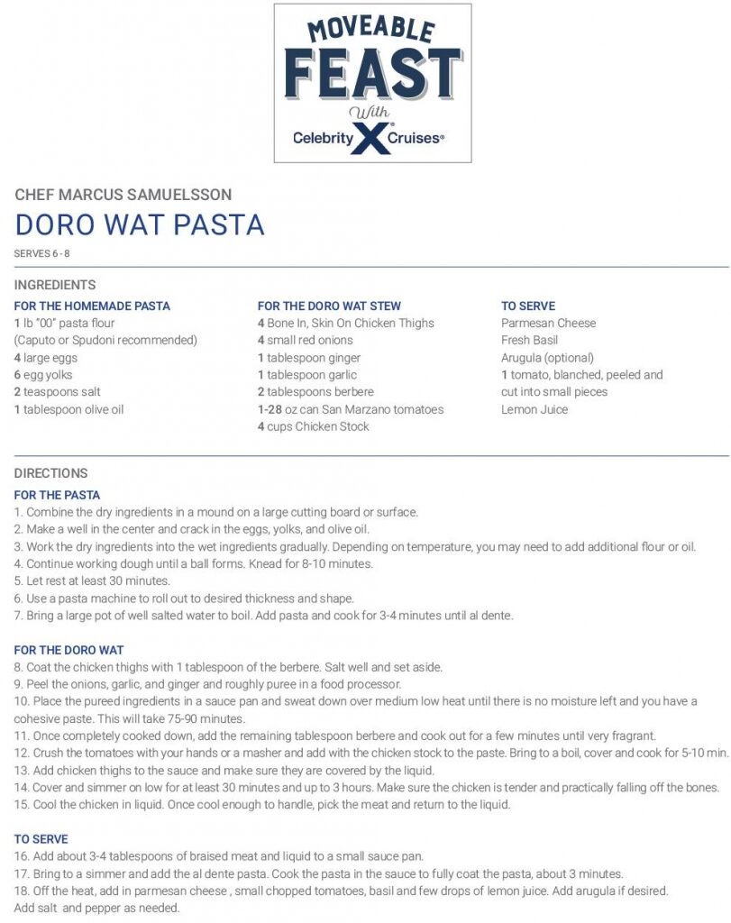 Doro Wat Pasta recipe