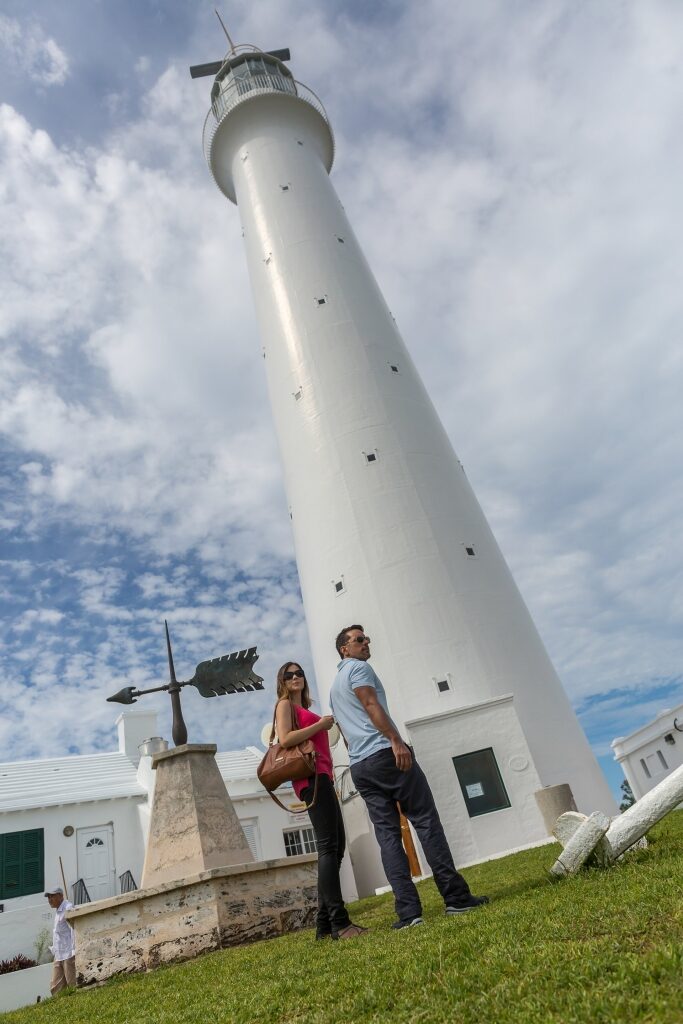 Couple in front of Gibbs Hill Lighthouse