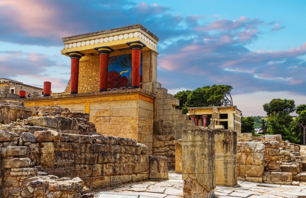 Ancient Knossos Palace in Crete, Greece