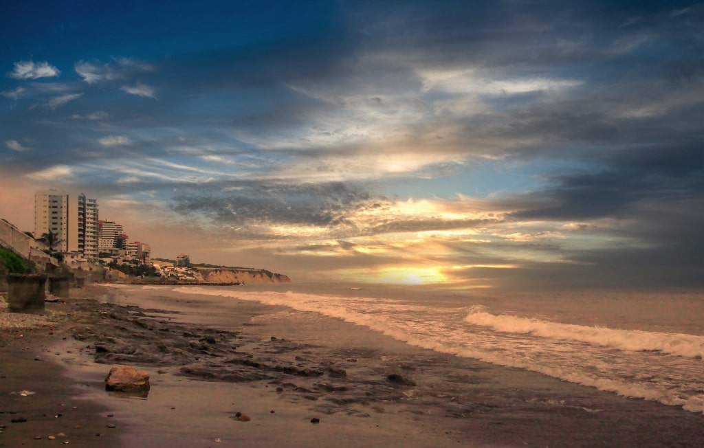 Sunset in Murcielago Beach, Ecuador