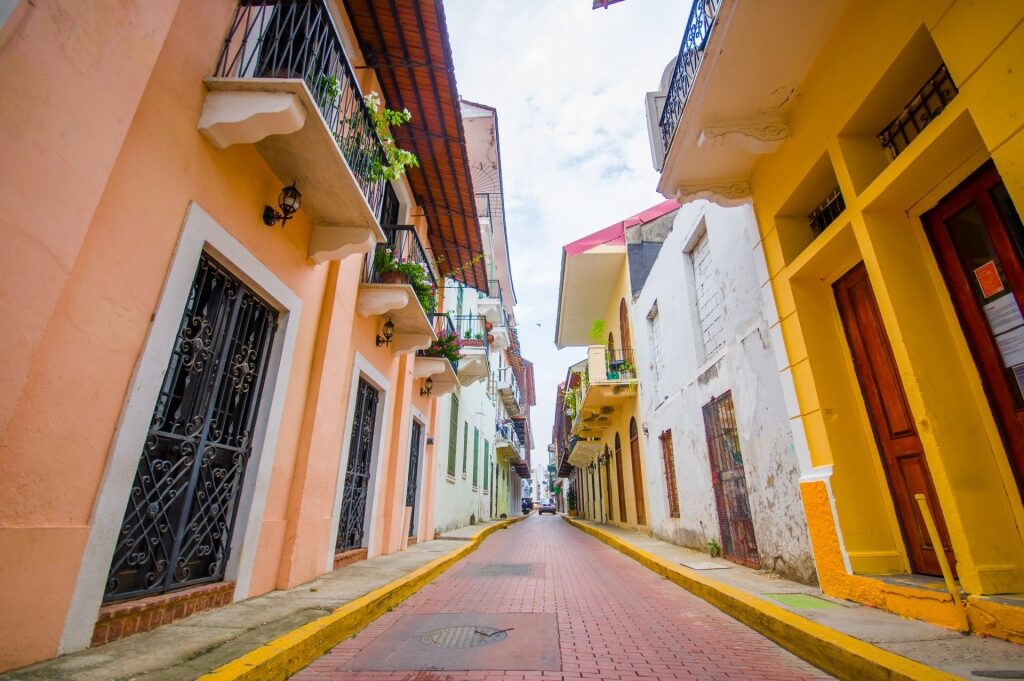 Street view of Casco Viejo, Panama City