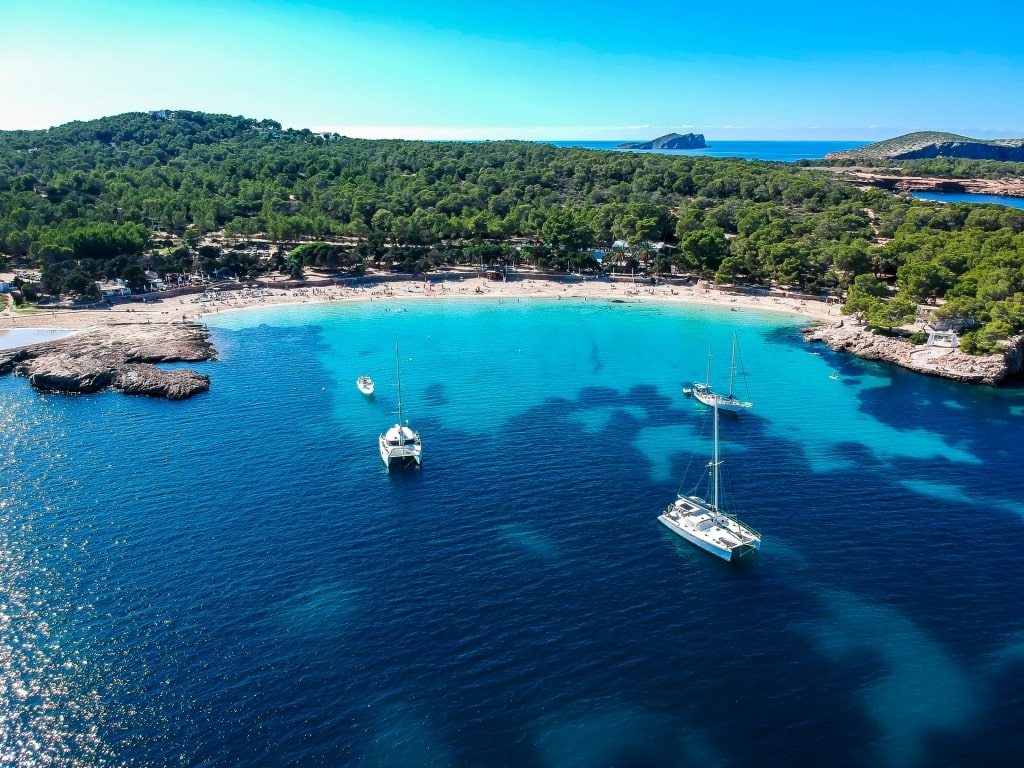 Scenic beach in Ibiza