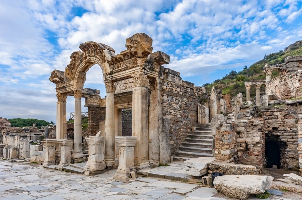 Historic ruins of Hadrian Temple, Turkey