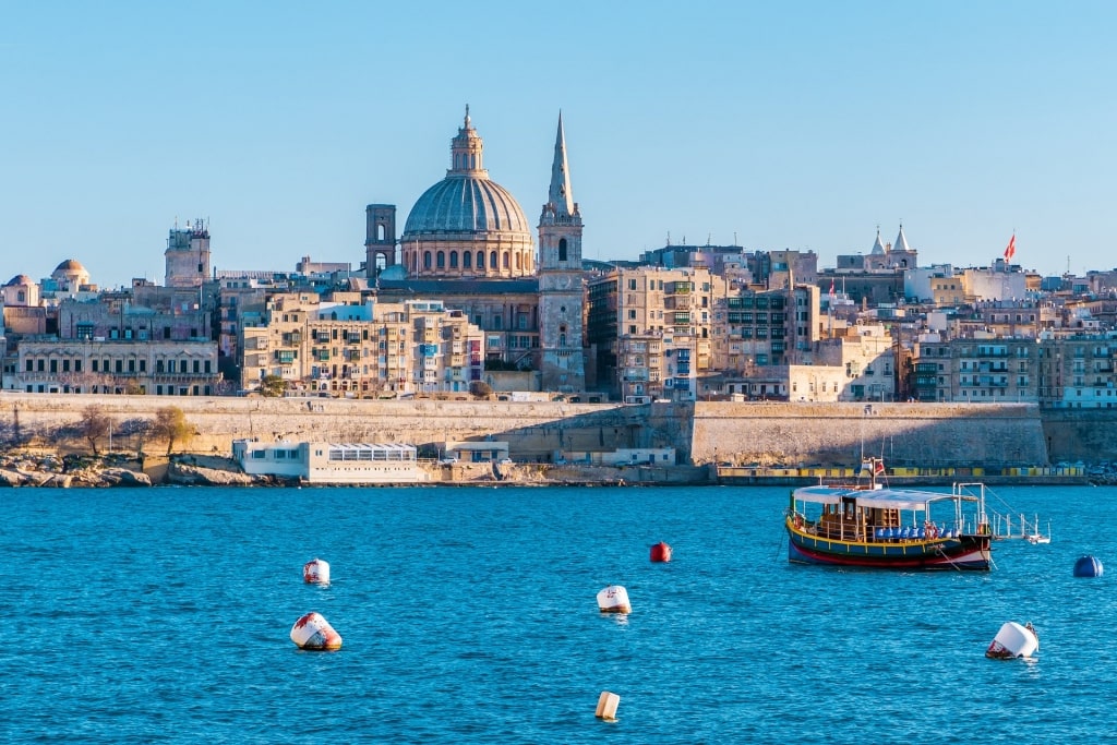 Picturesque coast of Valletta, Malta