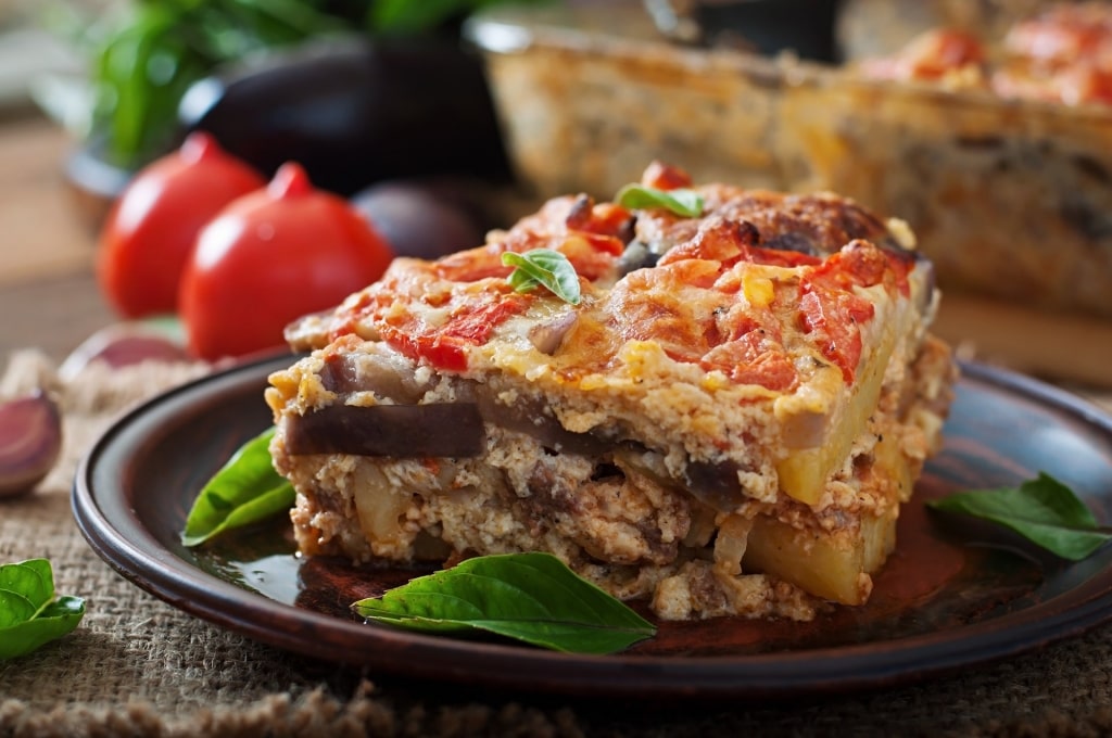 Traditional Greek dish moussaka