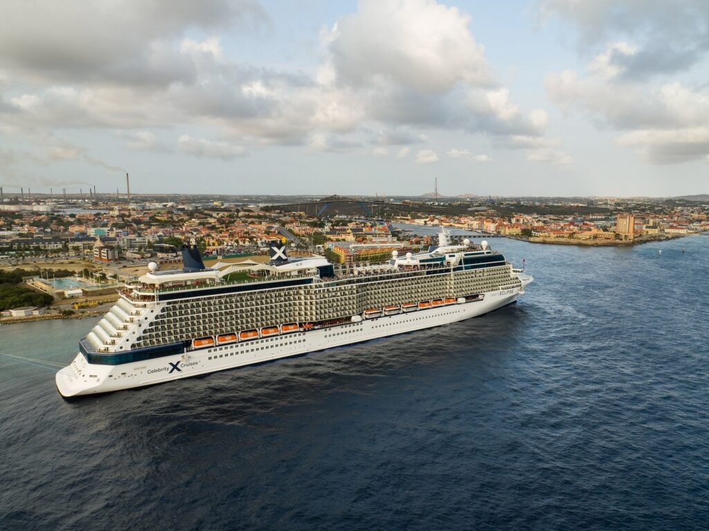 Celebrity Eclipse cruising on water